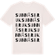 Vintage White t-shirt med Sunnäsbruk ordlek t-shirt