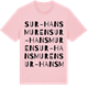 Pink Cotton t-shirt med Sur-Hansmuren ordlek t-shirt