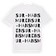 White t-shirt med Sur-Hansmuren ordlek t-shirt