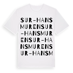 Sur-Hansmuren ordlek t-shirt – ekologisk bomull t-shirt från Pinshirt