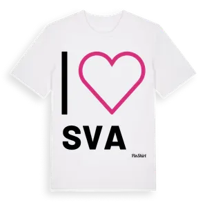 Jag älskar Sva t-shirt stort tryck – ekologisk bomull t-shirt från Pinshirt