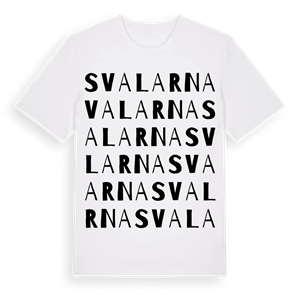 Svalarna ordlek t-shirt – ekologisk bomull t-shirt från Pinshirt