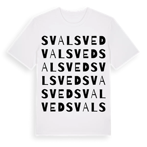 Svalsved ordlek t-shirt – ekologisk bomull t-shirt från Pinshirt