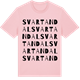 Pink Cotton t-shirt med Svartandal ordlek t-shirt