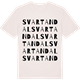 Vintage White t-shirt med Svartandal ordlek t-shirt