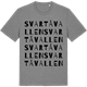 Mid Heather Gray t-shirt med Svartåvallen ordlek t-shirt