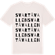 Vintage White t-shirt med Svartåvallen ordlek t-shirt