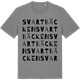 Mid Heather Gray t-shirt med Svartbäcken ordlek t-shirt