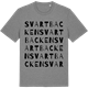 Mid Heather Gray t-shirt med Svartbacken ordlek t-shirt