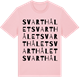 Pink Cotton t-shirt med Svarthålet ordlek t-shirt