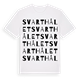 White t-shirt med Svarthålet ordlek t-shirt
