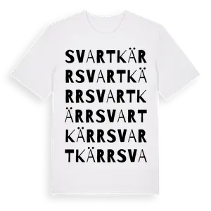 Svartkärr ordlek t-shirt – ekologisk bomull t-shirt från Pinshirt