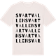 Vintage White t-shirt med Svartvallen ordlek t-shirt