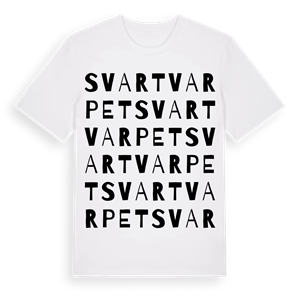 Svartvarpet ordlek t-shirt – ekologisk bomull t-shirt från Pinshirt