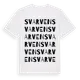 White t-shirt med Svarven ordlek t-shirt