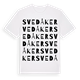 White t-shirt med Svedåker ordlek t-shirt
