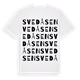 White t-shirt med Svedåsen ordlek t-shirt