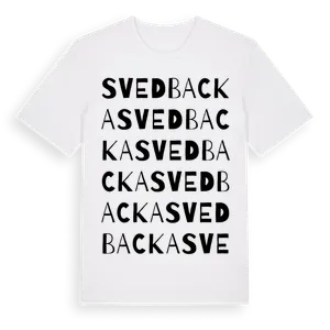 Svedbacka ordlek t-shirt – ekologisk bomull t-shirt från Pinshirt