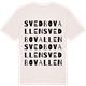 Vintage White t-shirt med Svedbovallen ordlek t-shirt