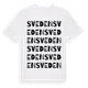 White t-shirt med Sveden ordlek t-shirt