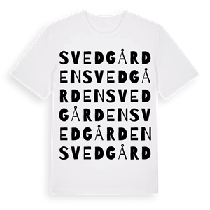 Svedgården ordlek t-shirt – ekologisk bomull t-shirt från Pinshirt