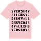 Pink Cotton t-shirt med Svedsbovallen ordlek t-shirt