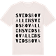 Vintage White t-shirt med Svedsbovallen ordlek t-shirt
