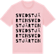 Pink Cotton t-shirt med Svedstjärten ordlek t-shirt