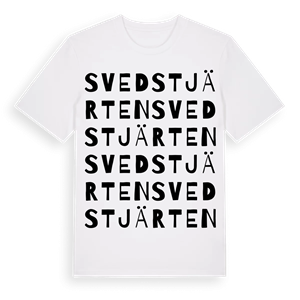Svedstjärten ordlek t-shirt – ekologisk bomull t-shirt från Pinshirt