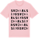 Pink Cotton t-shirt med Svemarksbyn ordlek t-shirt