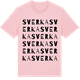 Pink Cotton t-shirt med Sverka ordlek t-shirt