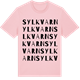 Pink Cotton t-shirt med Sylkvarn ordlek t-shirt