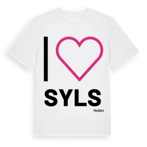 Jag älskar Syls t-shirt stort tryck – ekologisk bomull t-shirt från Pinshirt