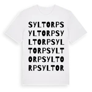 Syltorp ordlek t-shirt – ekologisk bomull t-shirt från Pinshirt