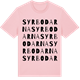 Pink Cotton t-shirt med Syrbodarna ordlek t-shirt