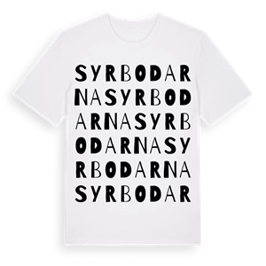 Syrbodarna ordlek t-shirt – ekologisk bomull t-shirt från Pinshirt