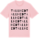 Pink Cotton t-shirt med Tallhed ordlek t-shirt