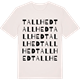 Vintage White t-shirt med Tallhed ordlek t-shirt