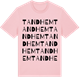Pink Cotton t-shirt med Tandhem ordlek t-shirt