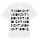White t-shirt med Tandhem ordlek t-shirt