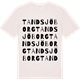 Vintage White t-shirt med Tandsjöborg ordlek t-shirt