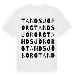 Tandsjöborg ordlek t-shirt – ekologisk bomull t-shirt från Pinshirt