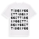 White t-shirt med Tångbygget ordlek t-shirt