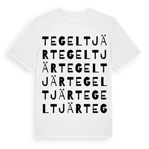 Tegeltjär ordlek t-shirt – ekologisk bomull t-shirt från Pinshirt