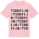 Pink Cotton t-shirt med Tennfluga ordlek t-shirt
