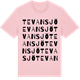Pink Cotton t-shirt med Tevansjö ordlek t-shirt
