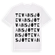 White t-shirt med Tevansjö ordlek t-shirt