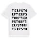 White t-shirt med Tierpstorp ordlek t-shirt