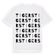 White t-shirt med Tigers ordlek t-shirt