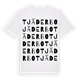White t-shirt med Tjäderbo ordlek t-shirt